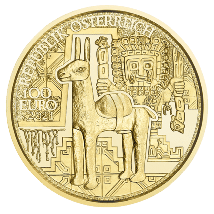 100-Euro-Goldmünze Der Goldschatz der Inka Vorderseite